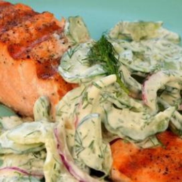grilled salmon with aioli